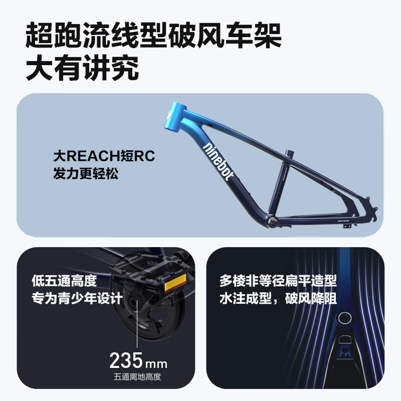 九号（Ninebot）青少年自行车全地形安全稳定20英寸自行车