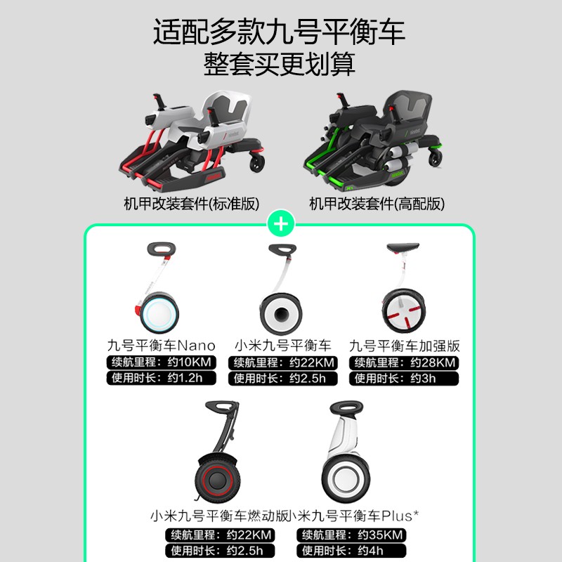 Ninebot九号机甲战车平衡车改装套件小米九号儿童智能漂移