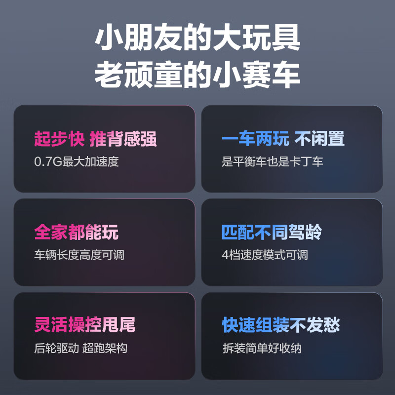 九号（Ninebot）miniPRO2平衡车卡丁车套装（包含卡丁车改装套件+黑色miniPRO2平衡车）