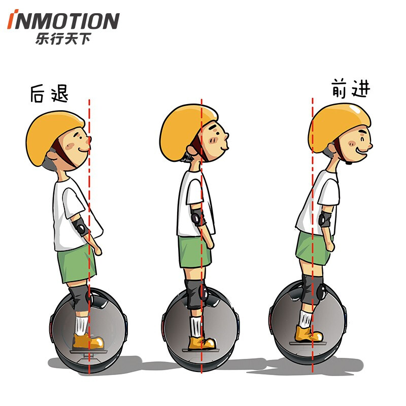 乐行天下（INMOTION）单轮独轮平衡车V5F带推杆【极速25+续航40】